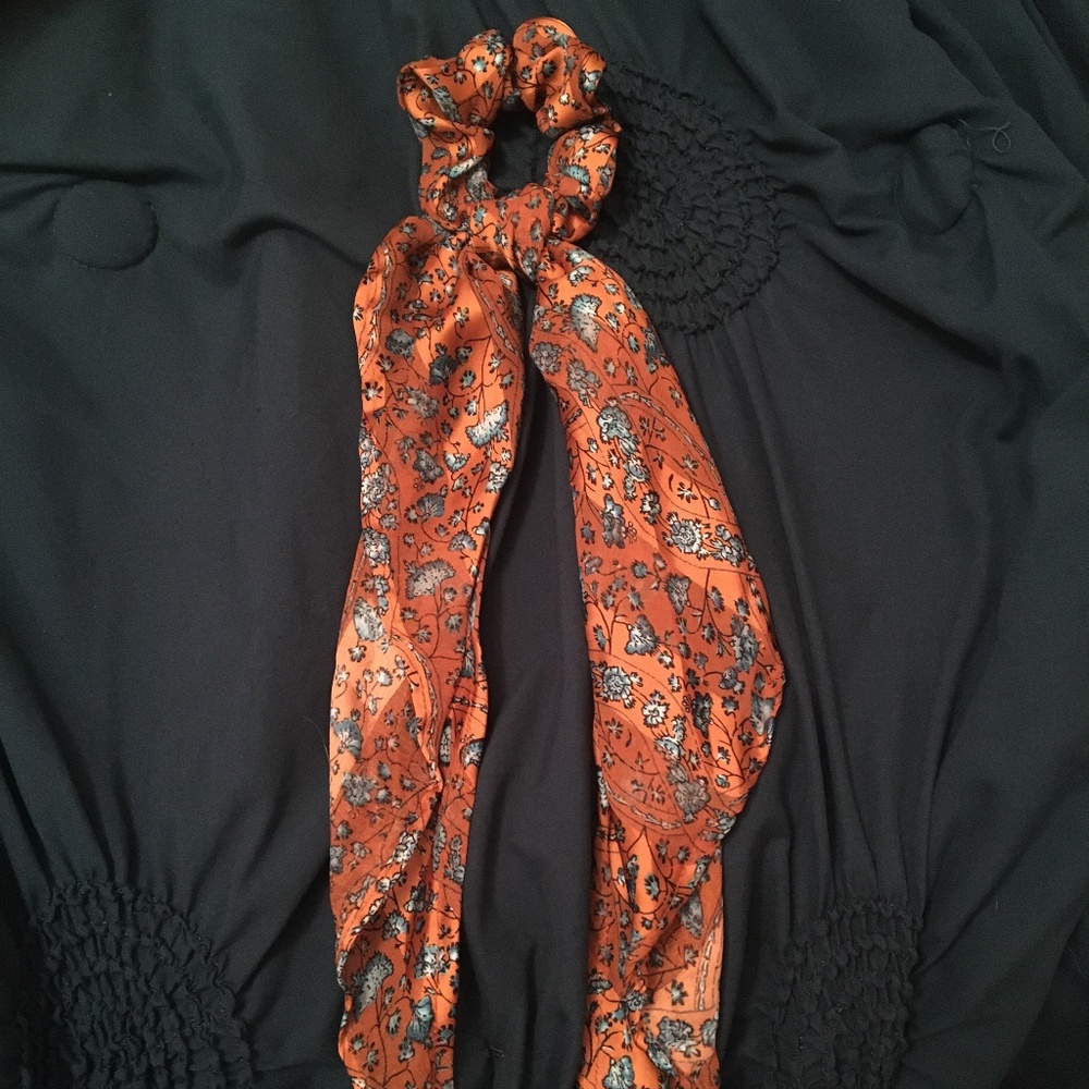 No Boundaries Boho Floral Print Scarf Scrunchie